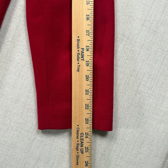 Vintage Sandro Red Wool Blazer Classic Button Front Notched Lapel Size 8 - Picture 8 of 11